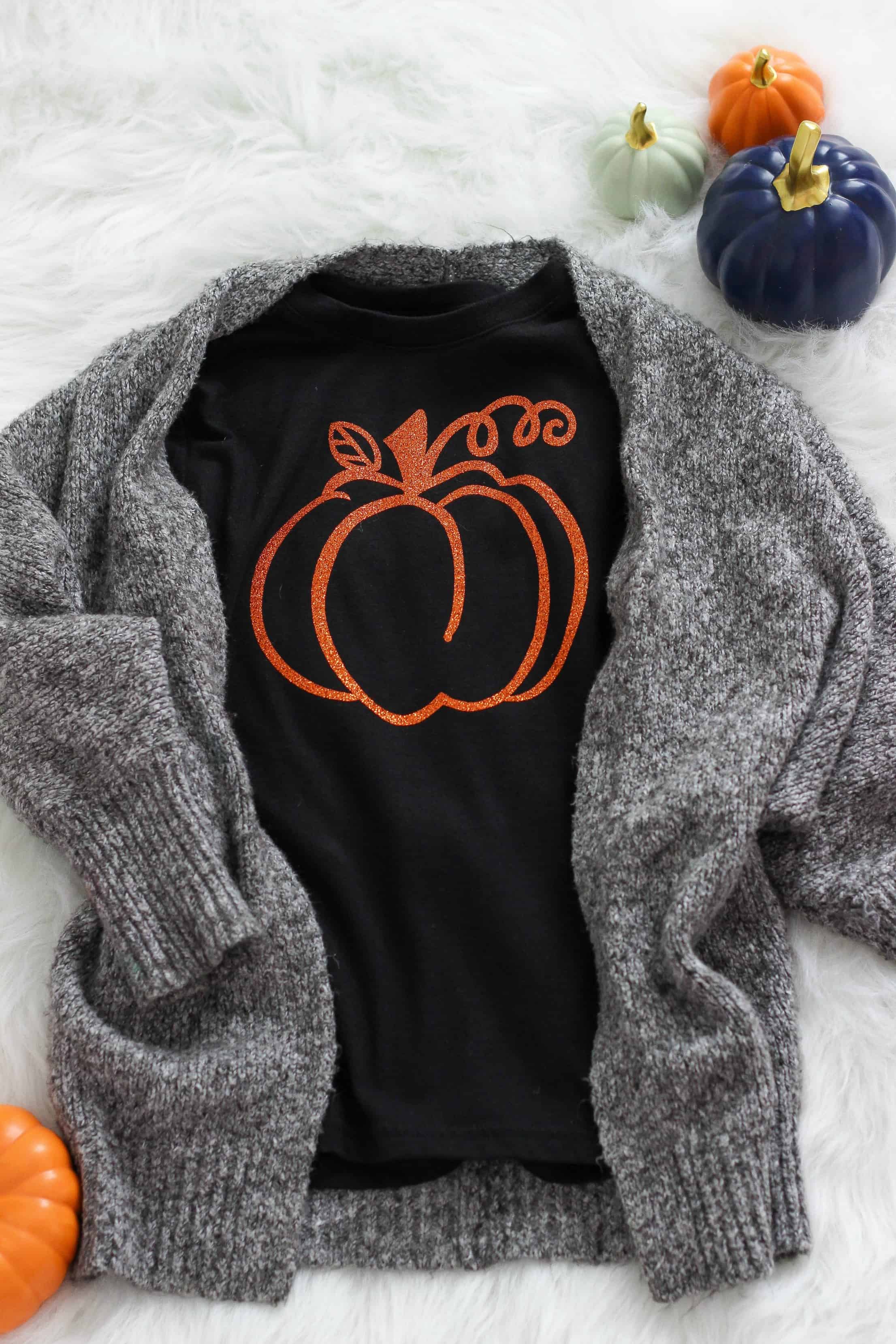 How To Make A Charming Pumpkin Iron-On Vinyl Shirt